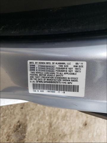 Photo 9 VIN: 5FNRL5H94BB092975 - HONDA ODYSSEY TO 