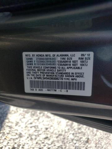 Photo 9 VIN: 5FNRL5H94DB008270 - HONDA ODYSSEY TO 