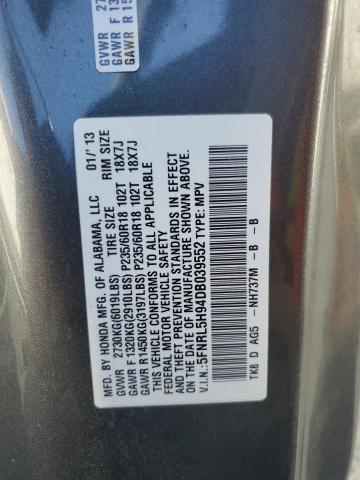 Photo 12 VIN: 5FNRL5H94DB039552 - HONDA ODYSSEY TO 