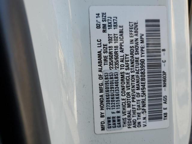 Photo 12 VIN: 5FNRL5H94EB083990 - HONDA ODYSSEY TO 