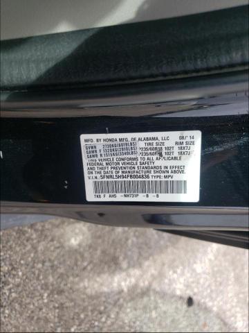 Photo 9 VIN: 5FNRL5H94FB004836 - HONDA ODYSSEY TO 