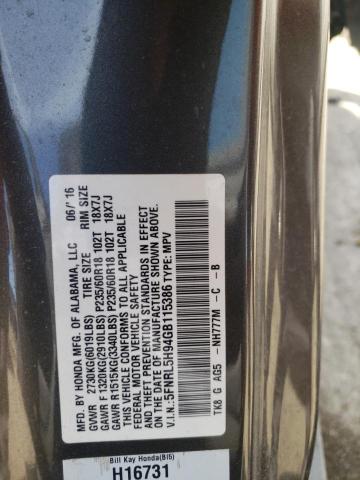 Photo 9 VIN: 5FNRL5H94GB115386 - HONDA ODYSSEY TO 