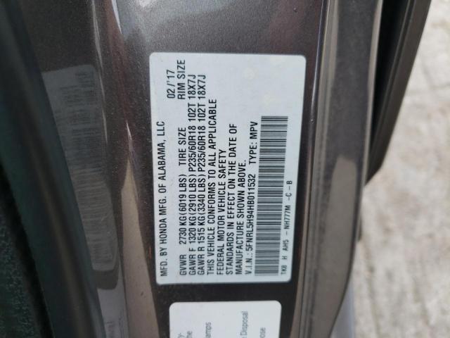 Photo 13 VIN: 5FNRL5H94HB011532 - HONDA ODYSSEY TO 