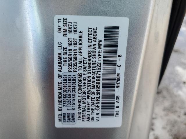 Photo 9 VIN: 5FNRL5H95BB071522 - HONDA ODYSSEY TO 