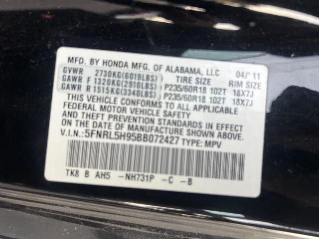 Photo 9 VIN: 5FNRL5H95BB072427 - HONDA ODYSSEY TO 