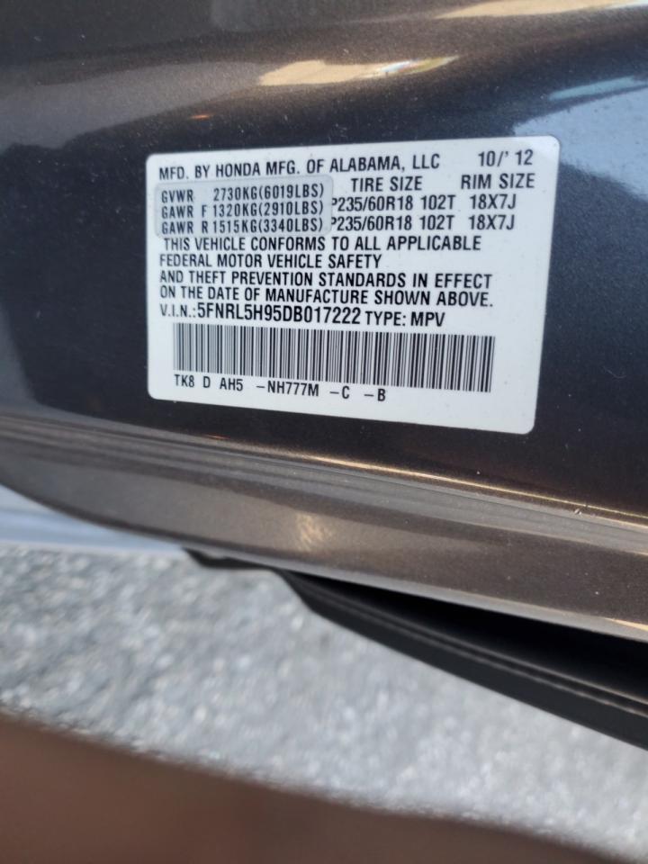 Photo 11 VIN: 5FNRL5H95DB017222 - HONDA ODYSSEY 