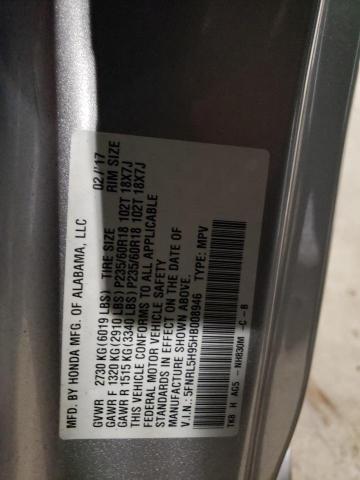 Photo 11 VIN: 5FNRL5H95HB008946 - HONDA ODYSSEY TO 