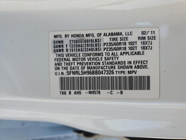 Photo 12 VIN: 5FNRL5H96BB047326 - HONDA ODYSSEY TO 