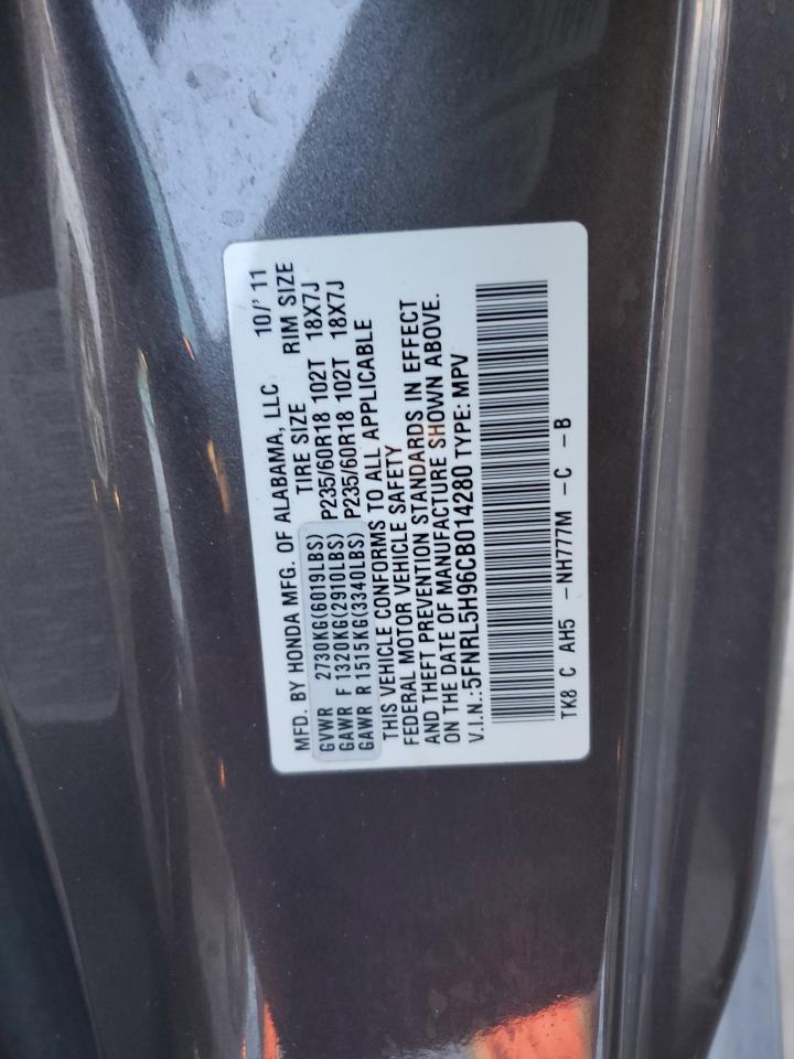 Photo 13 VIN: 5FNRL5H96CB014280 - HONDA ODYSSEY 