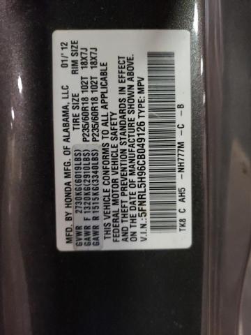 Photo 12 VIN: 5FNRL5H96CB049126 - HONDA ODYSSEY 