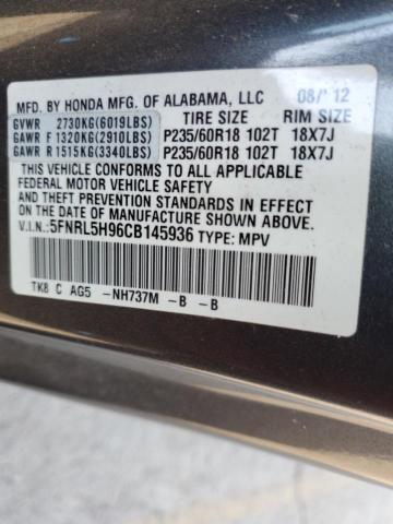 Photo 12 VIN: 5FNRL5H96CB145936 - HONDA ODYSSEY 