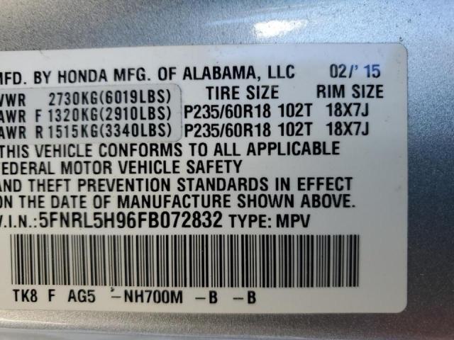 Photo 13 VIN: 5FNRL5H96FB072832 - HONDA ODYSSEY 