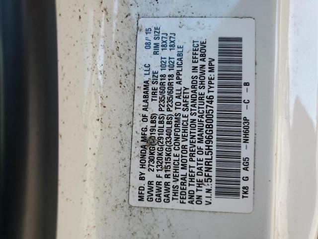 Photo 12 VIN: 5FNRL5H96GB005746 - HONDA ODYSSEY TO 