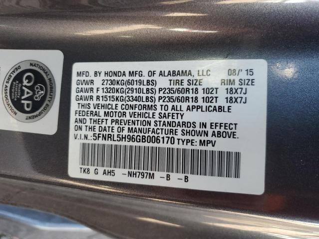 Photo 12 VIN: 5FNRL5H96GB006170 - HONDA ODYSSEY 