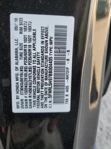 Photo 12 VIN: 5FNRL5H97BB004405 - HONDA ODYSSEY TO 