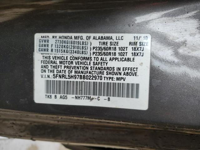 Photo 12 VIN: 5FNRL5H97BB022970 - HONDA ODYSSEY TO 