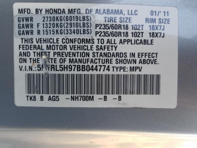 Photo 9 VIN: 5FNRL5H97BB044774 - HONDA ODYSSEY TO 