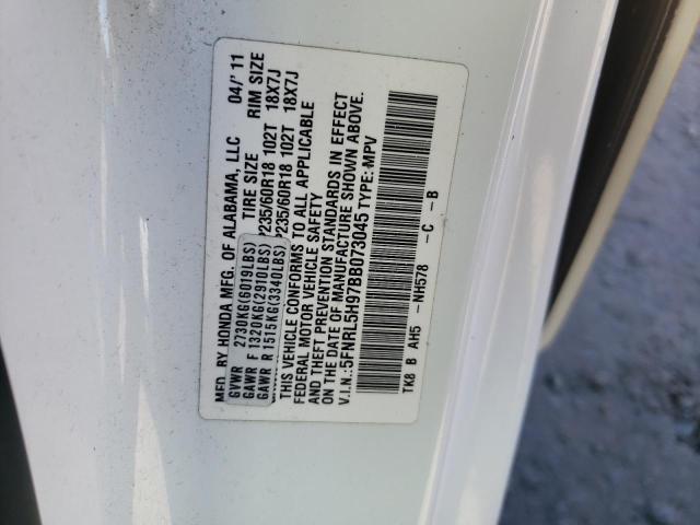 Photo 12 VIN: 5FNRL5H97BB073045 - HONDA ODYSSEY 