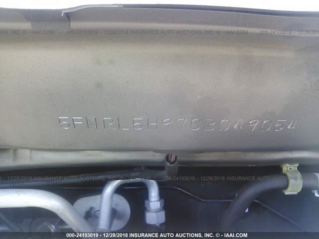 Photo 8 VIN: 5FNRL5H97CB049054 - HONDA ODYSSEY 