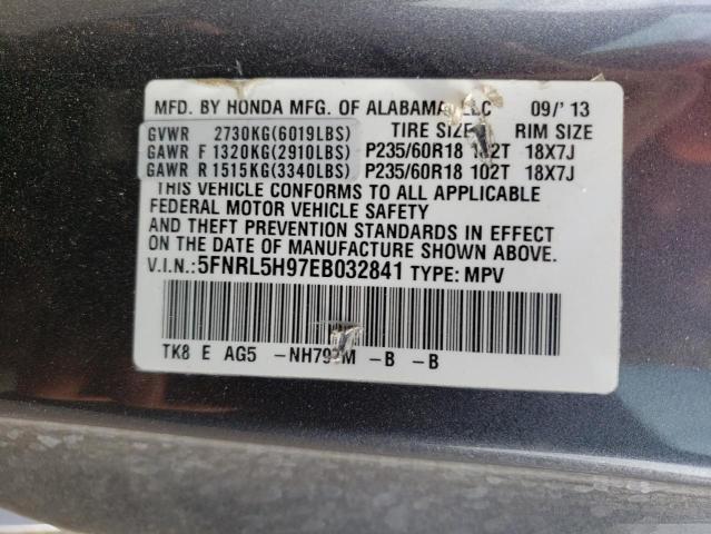 Photo 12 VIN: 5FNRL5H97EB032841 - HONDA ODYSSEY TO 