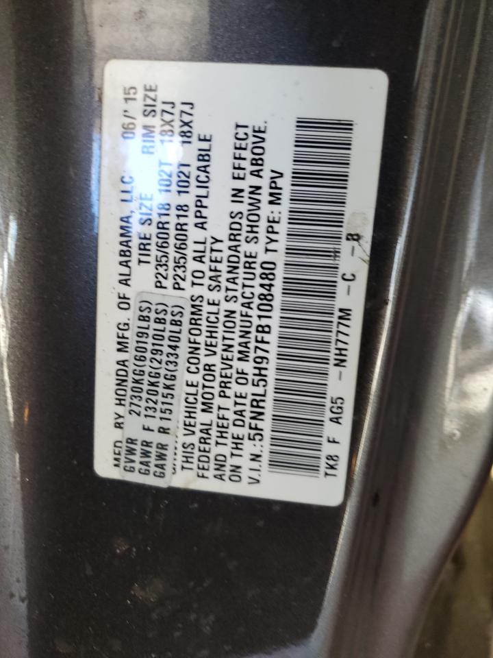 Photo 13 VIN: 5FNRL5H97FB108480 - HONDA ODYSSEY 