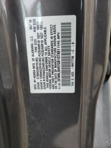 Photo 12 VIN: 5FNRL5H97GB107881 - HONDA ODYSSEY 