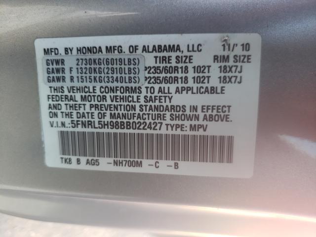 Photo 9 VIN: 5FNRL5H98BB022427 - HONDA ODYSSEY 