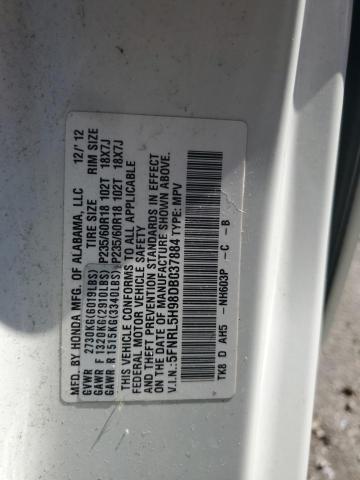 Photo 12 VIN: 5FNRL5H98DB037884 - HONDA ODYSSEY TO 