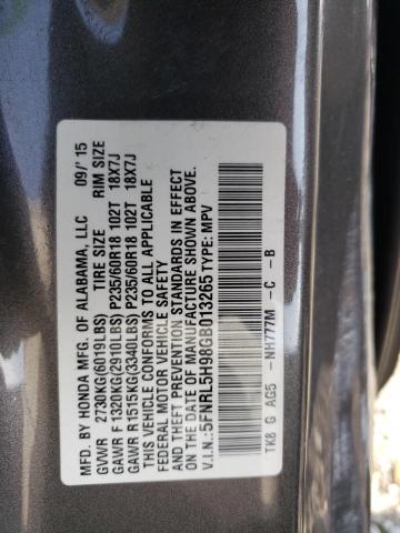 Photo 12 VIN: 5FNRL5H98GB013265 - HONDA ODYSSEY 