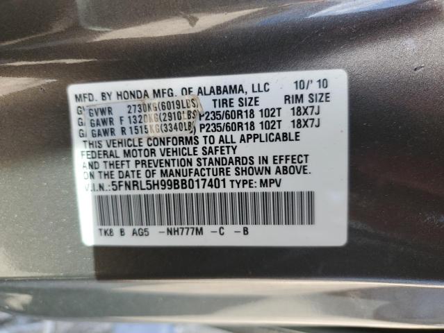 Photo 12 VIN: 5FNRL5H99BB017401 - HONDA ODYSSEY 