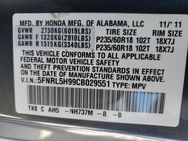 Photo 9 VIN: 5FNRL5H99CB029551 - HONDA ODYSSEY TO 