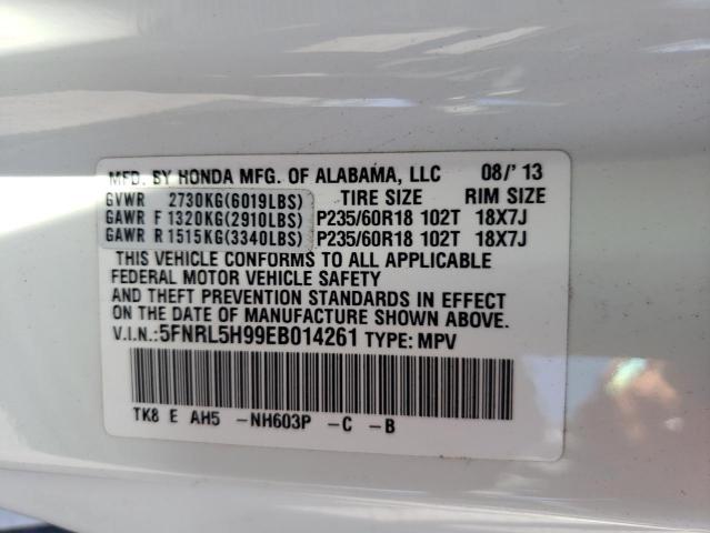 Photo 12 VIN: 5FNRL5H99EB014261 - HONDA ODYSSEY TO 