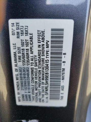 Photo 11 VIN: 5FNRL5H99EB130415 - HONDA ODYSSEY TO 