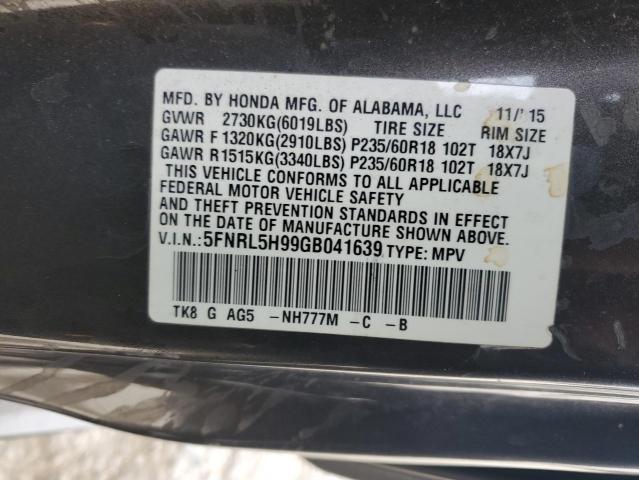 Photo 12 VIN: 5FNRL5H99GB041639 - HONDA ODYSSEY TO 