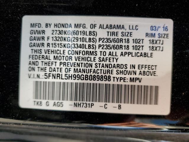 Photo 12 VIN: 5FNRL5H99GB089898 - HONDA ODYSSEY 