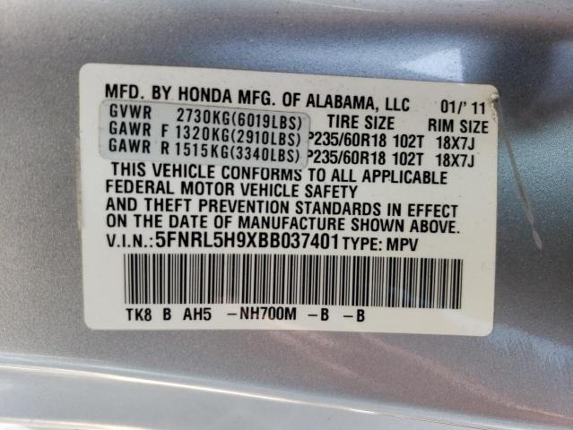 Photo 12 VIN: 5FNRL5H9XBB037401 - HONDA ODYSSEY TO 