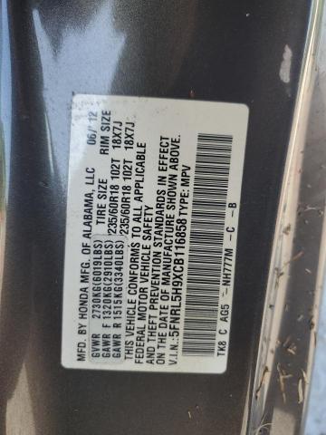 Photo 12 VIN: 5FNRL5H9XCB116858 - HONDA ODYSSEY TO 