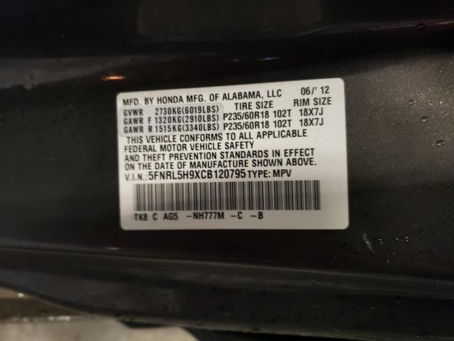 Photo 12 VIN: 5FNRL5H9XCB120795 - HONDA ODYSSEY 