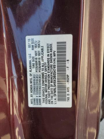 Photo 13 VIN: 5FNRL5H9XDB054749 - HONDA ODYSSEY 