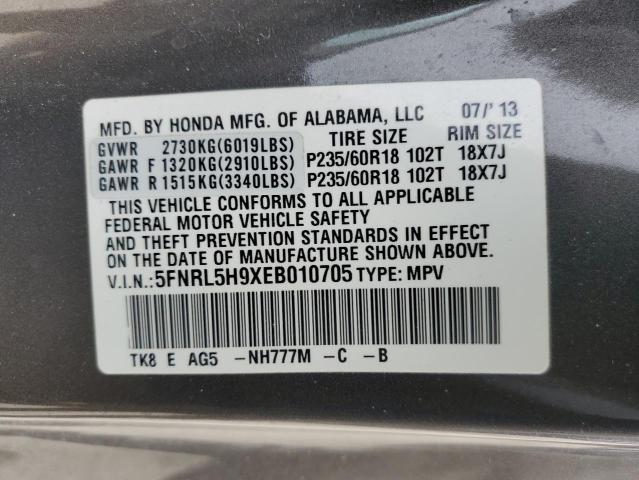 Photo 9 VIN: 5FNRL5H9XEB010705 - HONDA ODYSSEY TO 