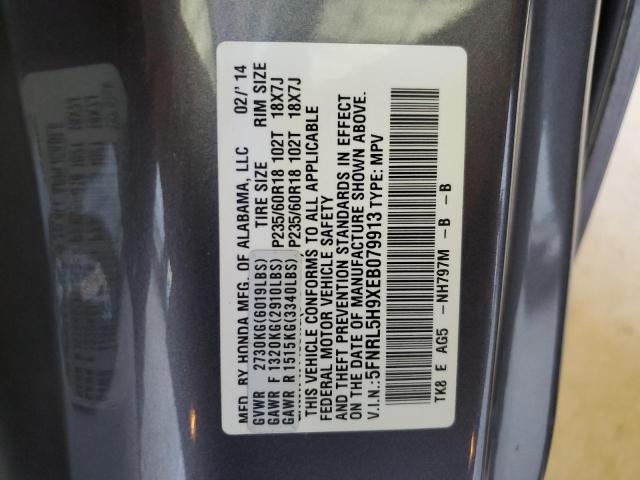 Photo 12 VIN: 5FNRL5H9XEB079913 - HONDA ODYSSEY TO 