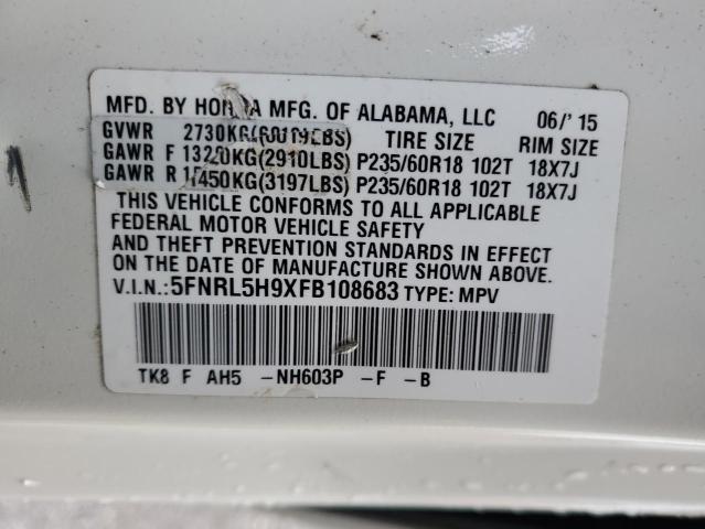 Photo 12 VIN: 5FNRL5H9XFB108683 - HONDA ODYSSEY 