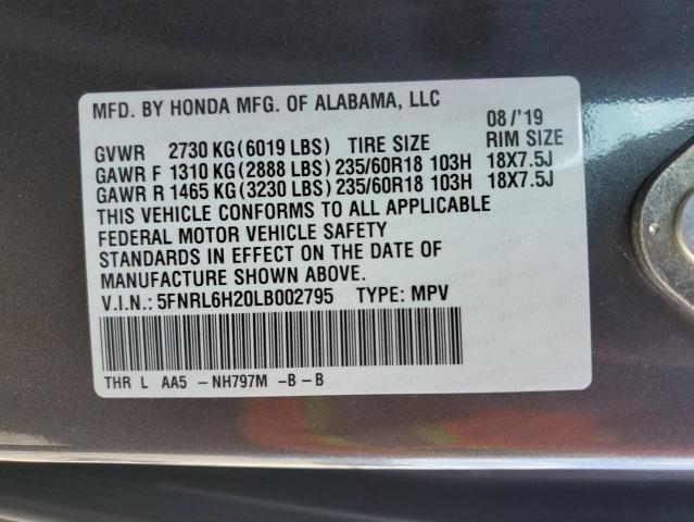 Photo 12 VIN: 5FNRL6H20LB002795 - HONDA ODYSSEY LX 