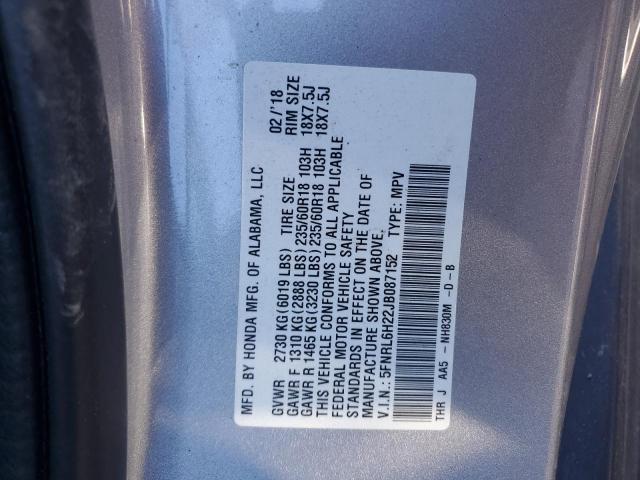 Photo 13 VIN: 5FNRL6H22JB087152 - HONDA ODYSSEY LX 