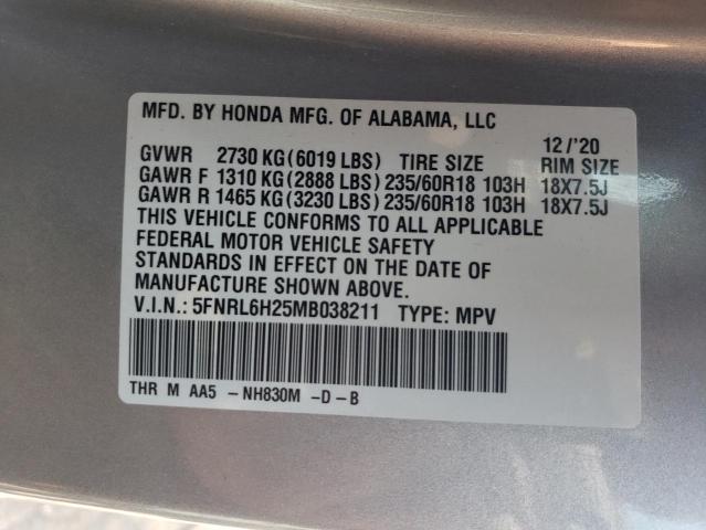 Photo 12 VIN: 5FNRL6H25MB038211 - HONDA ODYSSEY LX 