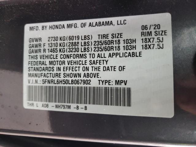 Photo 12 VIN: 5FNRL6H50LB067902 - HONDA ODYSSEY EX 