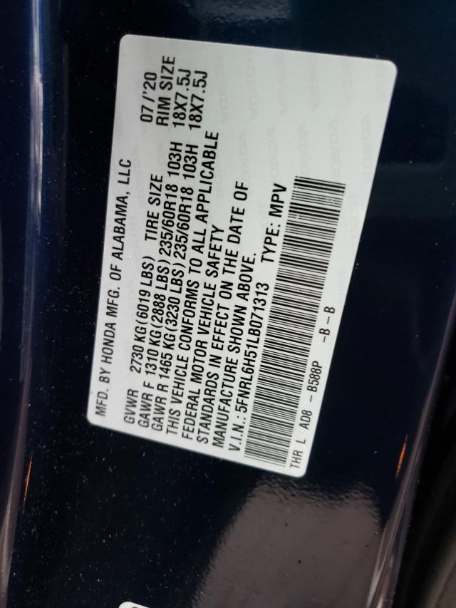 Photo 9 VIN: 5FNRL6H51LB071313 - HONDA ODYSSEY EX 