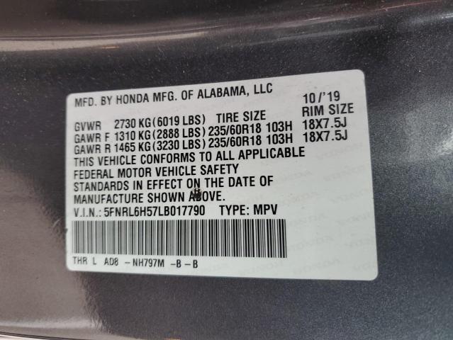 Photo 12 VIN: 5FNRL6H57LB017790 - HONDA ODYSSEY EX 