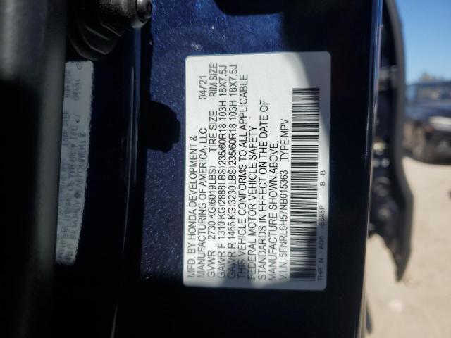 Photo 13 VIN: 5FNRL6H57NB015363 - HONDA ODYSSEY EX 