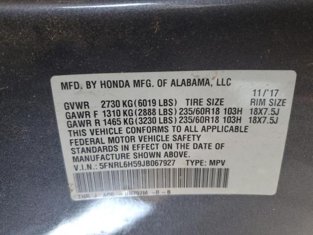 Photo 11 VIN: 5FNRL6H59JB067927 - HONDA ODYSSEY EX 